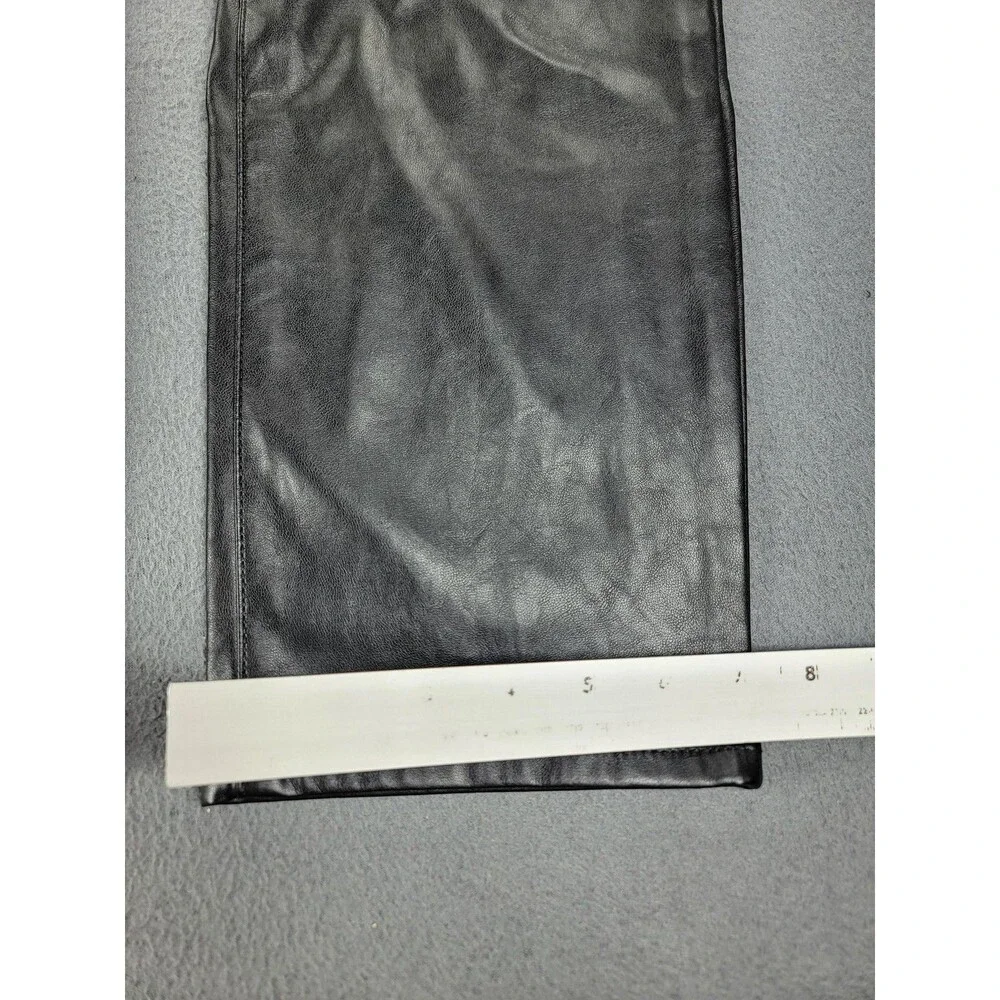 GAP Pants Womens 31 Black Vintage Slim High Rise Faux Leather Coated Modern - Picture 4 of 13
